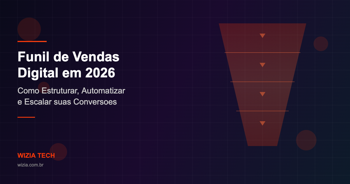 Funil de Vendas Digital em 2026: Como Estruturar, Automatizar e Escalar suas Conversoes - Wizia Tech