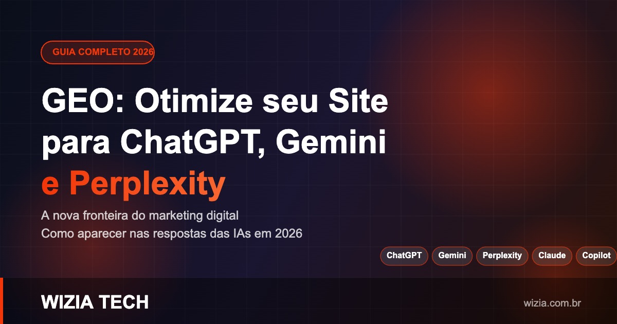 Capa do artigo sobre GEO Generative Engine Optimization da Wizia Tech