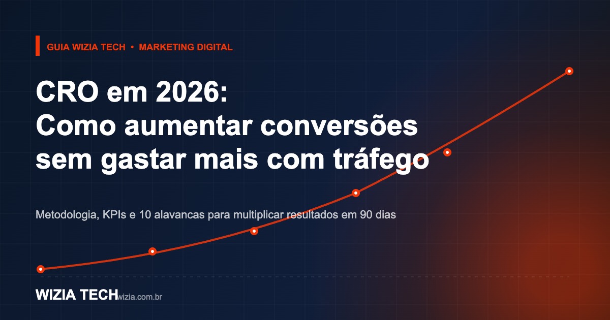 CRO em 2026 - guia completo Wizia Tech para aumentar conversões