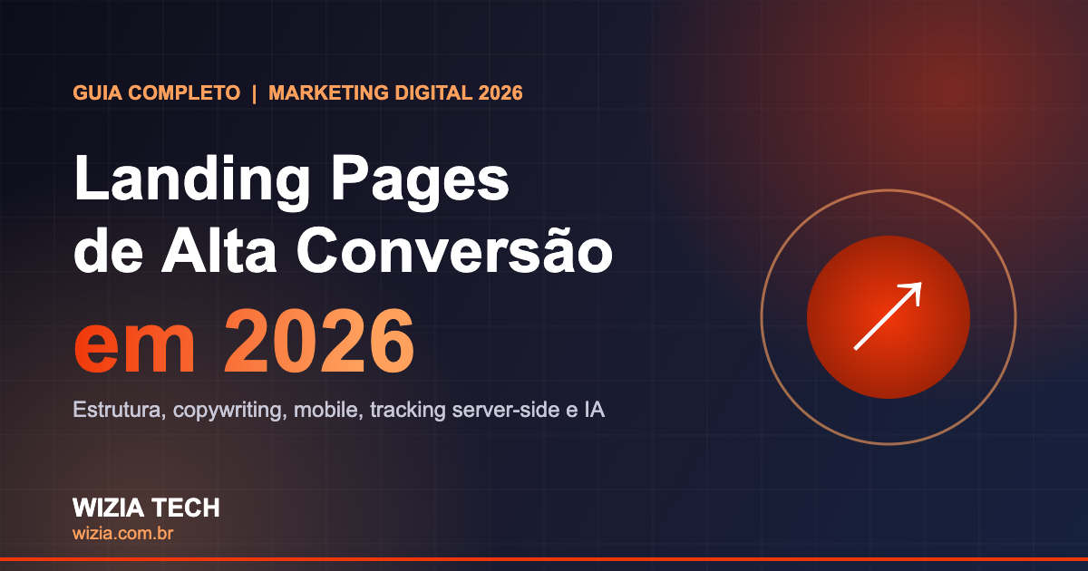 Capa do artigo Landing Pages de Alta Conversao em 2026 da Wizia Tech