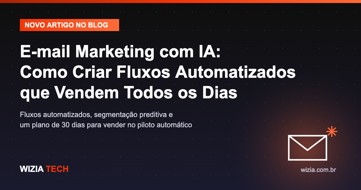 E-mail Marketing com IA: como criar fluxos automatizados que vendem todos os dias - Wizia Tech