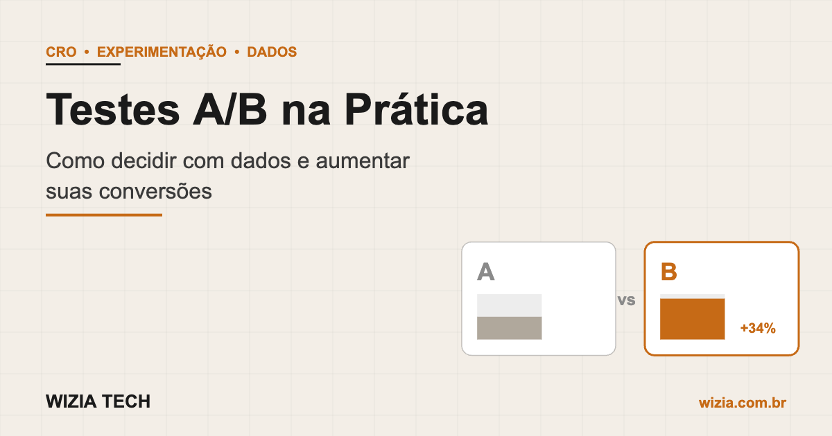 Testes A/B na Prática: como decidir com dados e aumentar suas conversões