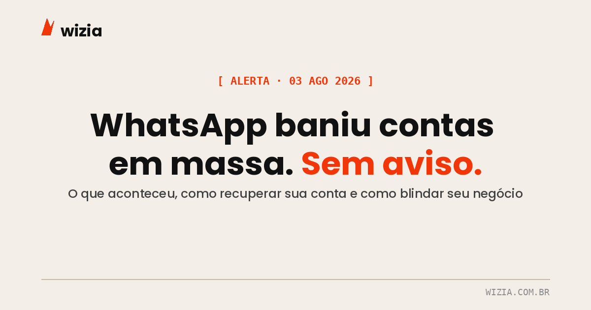 WhatsApp baniu contas em massa sem aviso