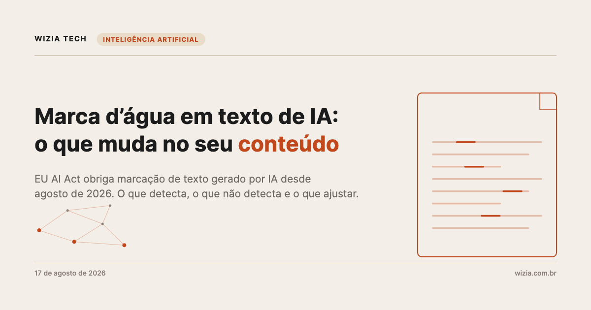 Capa do artigo sobre marca d'água em texto de IA