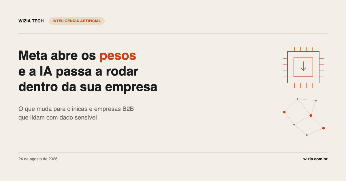 Meta abre os pesos e a IA passa a rodar dentro da sua empresa