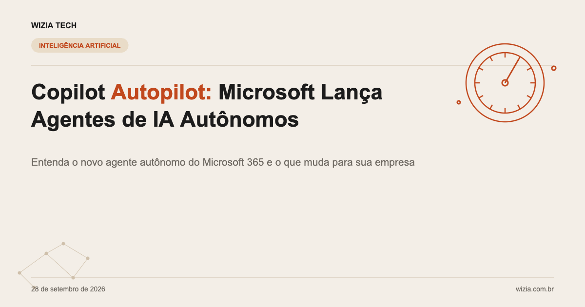 Copilot Autopilot Microsoft Lança Agentes de IA Autônomos